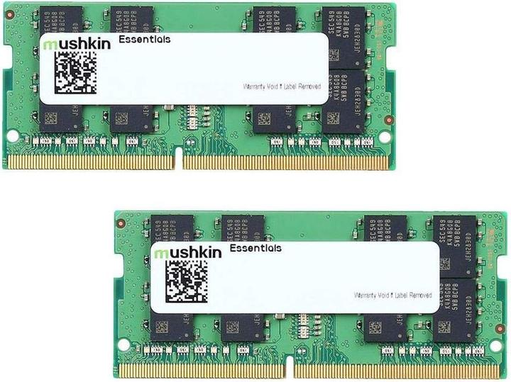Actual product image Mushkin DDR4 -32 GB - 3200 - CL - 22 - Dual Kit, RAM (MES4S320NF16GX2, Essentials) (2 x 16GB, 3200 MHz, DDR4-RAM, SO-DIMM)