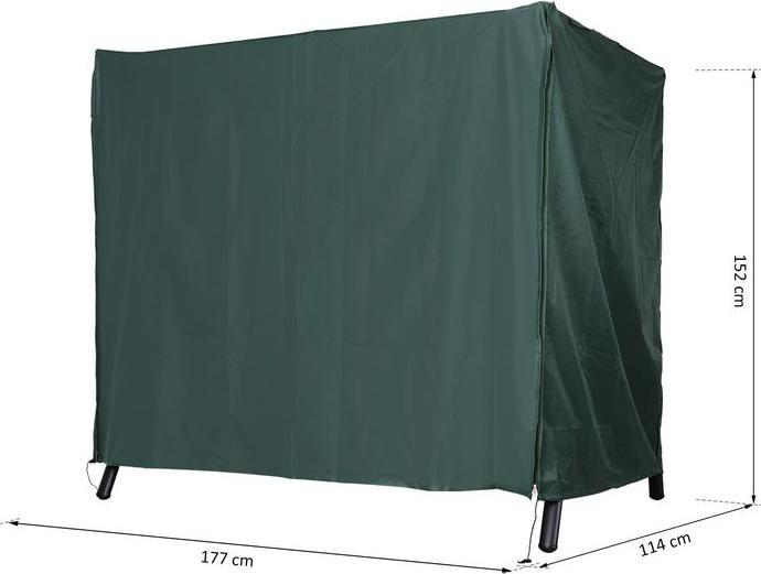 Produktbild Swisshandel24 Abdeckung Gartenschaukel Wasserfest Grün 177 x 114 x 152 cm