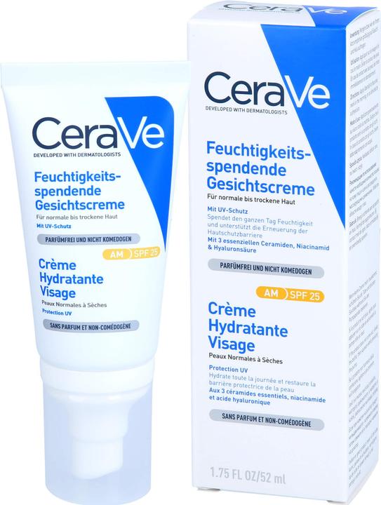 Actual product image CeraVe Crème hydratante visage SPF30 crème (52 ml, Day cream, SPF 25)