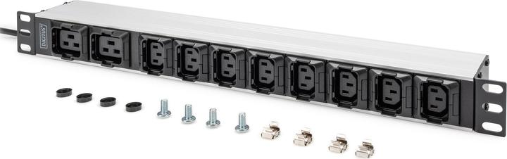 Produktbild Digitus Steckdosenleiste mit Aluminiumprofil, 10-fach, 2 m Zuleitung, IEC C20 Stecker