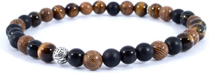 Produktbild Balibay Teoman (20.50 cm, Holz, Tigerauge, Onyx, Edelstein, Falkenauge, 925 Sterlingsilber)