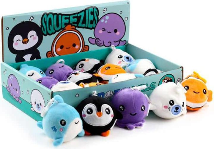 Actual product image Puckator Adoramals Queasy Squeezies Squishy Sea Creatures Keychain