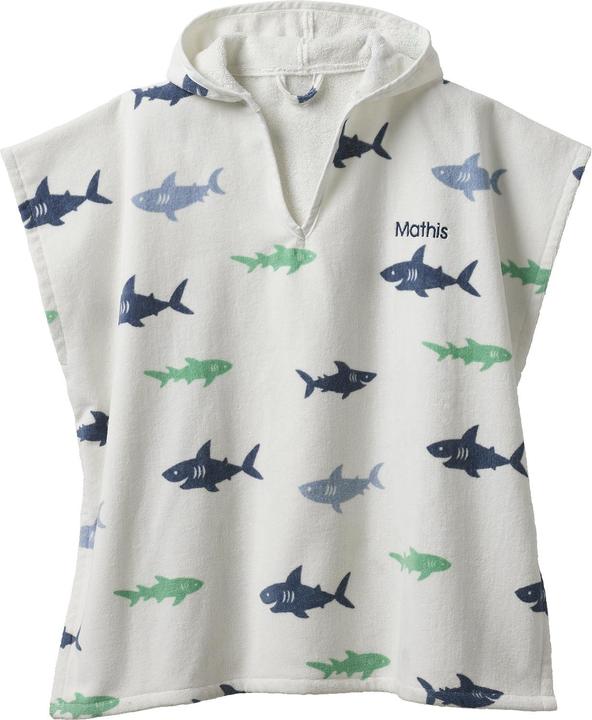 Immagine prodotto Vertbaudet Poncho da bagno per bambini HAIE in cotone riciclato, personalizzabile (128)