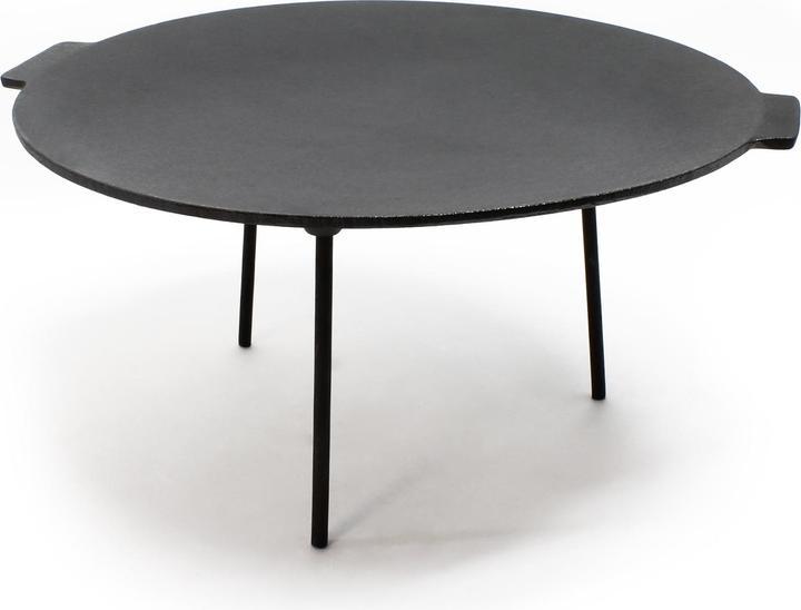 Image du produit Wiltec Dutch Oven Plaque Gril BBQ Fonte Ronde Ø44cm Hauteur 44cm Support 3 Pieds Effet Antiadhésif P