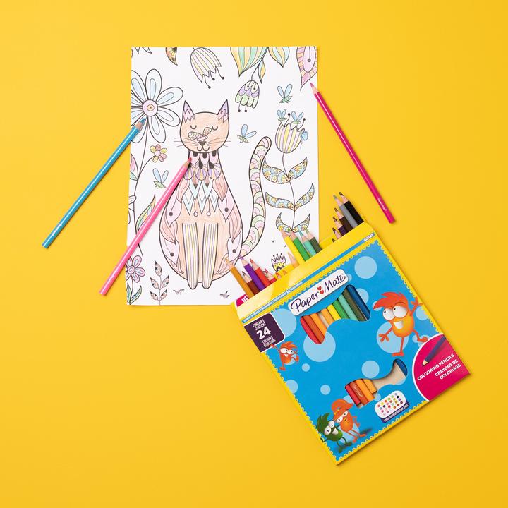 Image du produit Paper Mate Crayons de couleur Kids Colouring Bunting 24er M Blister (Multicolore, 24 x)