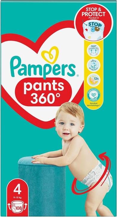 Actual product image Pampers Pants (Size 4, Half month box, 108 Piece)