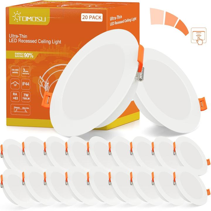 Immagine prodotto Tomosu 20er-Set LED-Einbaustrahler Dimmbar (700 lm)