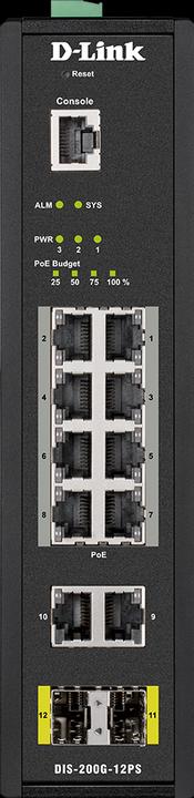 Actual product image D-Link DIS-200G-12PS Industrial 12-Port Layer2 Smart Managed (12 Ports)