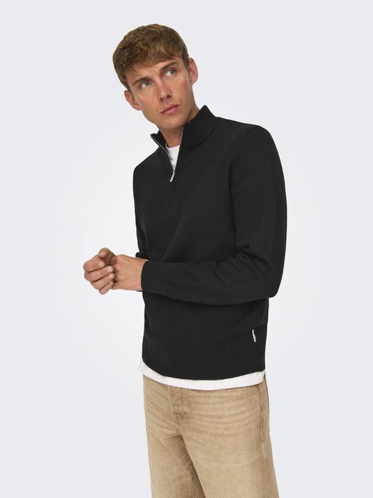 Actual product image Only & Sons Onscooper Reg 12 Half Zip High Neck Knit (XXL)