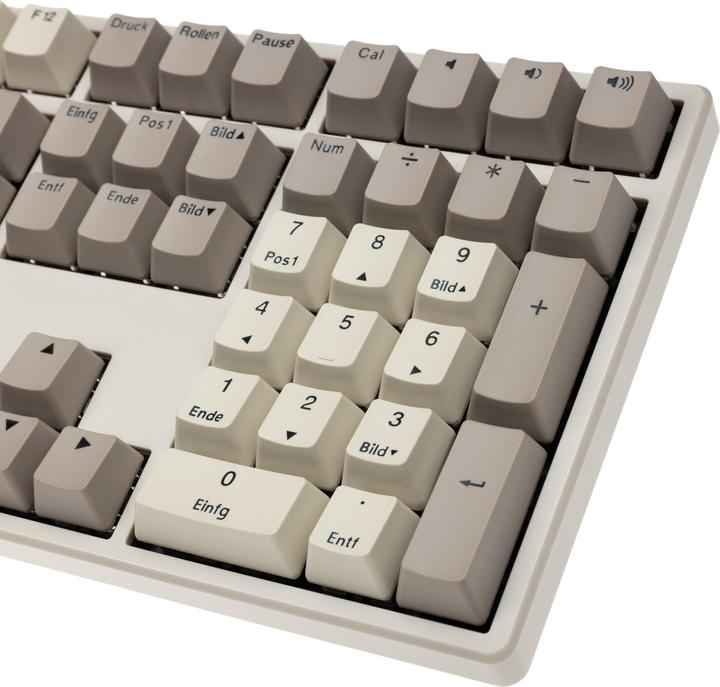 Produktbild Ducky Origin Vintage Gaming Tastatur, Cherry MX-Speed-Silver (DE, Kabelgebunden)