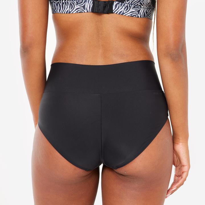 Actual product image Nabaiji Women’s swimming high-waisted briefs swimsuit bottoms - Eva black (40, 42)