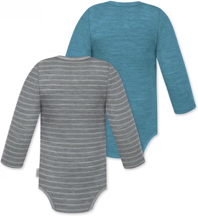 Produktbild Normani 2er Pack Baby Merino Langarmbody „Tuai" - 9401 (74)