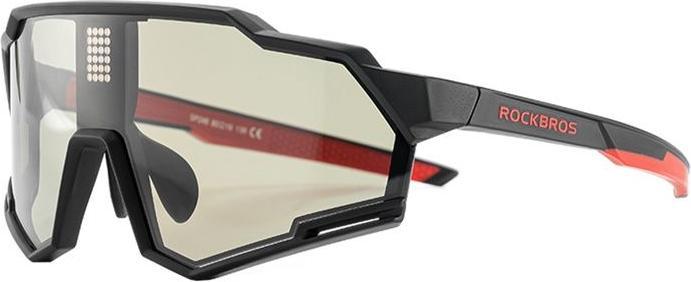 Rockbros SP280 Smart Electrochromic Bicycle Glasses (Black Red, mat black red)