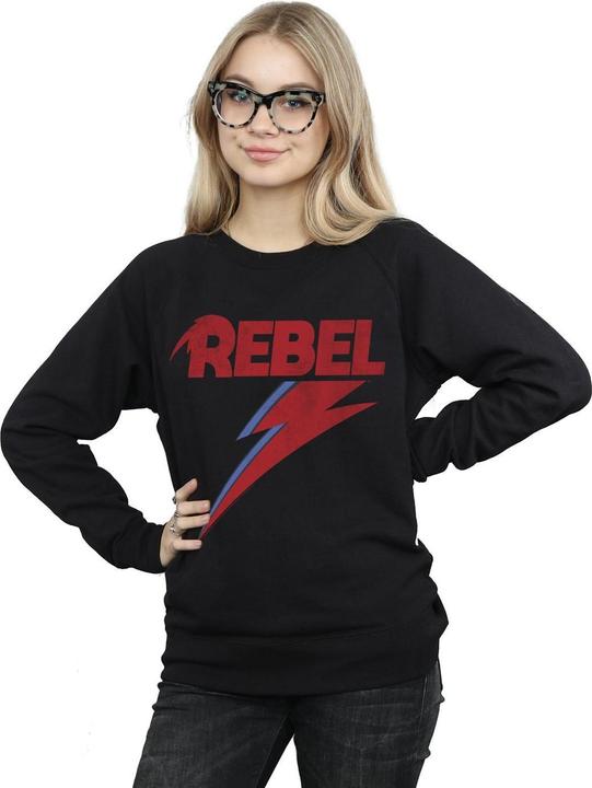Actual product image David Bowie Womens/Ladies Distressed Rebel Sweatshirt (L)