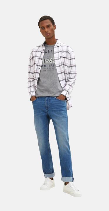 Immagine prodotto Tom Tailor T-Shirt Gestreiftes Kurzarmshirt mit Rundhalsausschnitt und Print (XXL)
