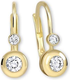 Actual product image Brilio Yellow gold earrings with zircons 239 001 00061