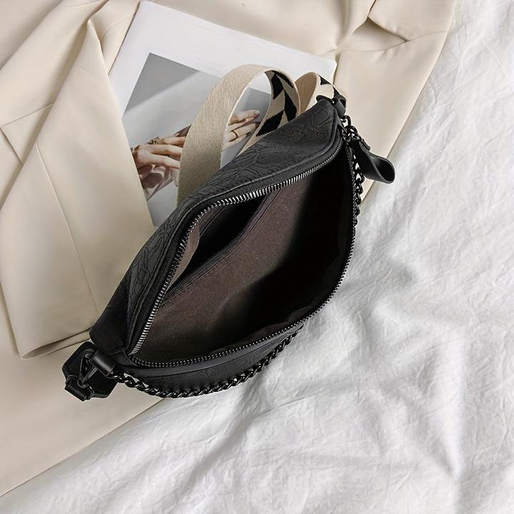 Produktbild Only-Bags.Store Klassische minimalistische Umhängetasche, Retro-Stil solide Farbe Halbmond-Reissverschluss Fancy