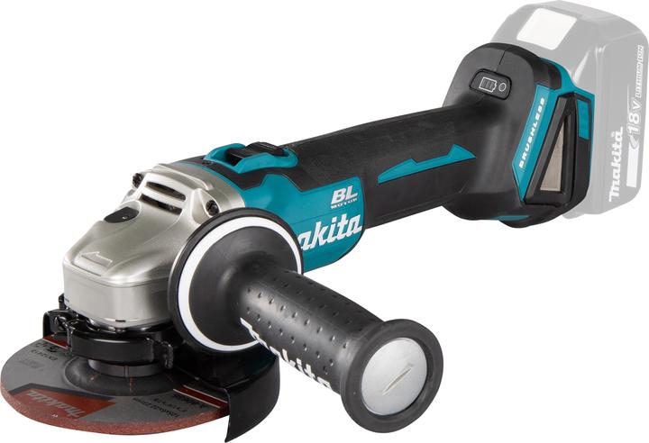 Battery angle grinder, Protective cover 125 mm, Side handle