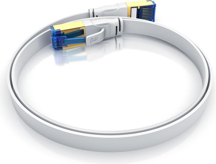 Image du produit Primewire CAT 8.1 Câble réseau plat - Câble patch LAN Câble de données - Câble plat de pose - Cat 6 Cat 7 (U/FTP, CAT8.1, 0.50 m)