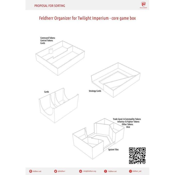 Immagine prodotto Feldherr ORG031 - Organizzatore (Edizione Pittori) per Twilight Imperium 4a Edizione - Base (Materiale sintetico)