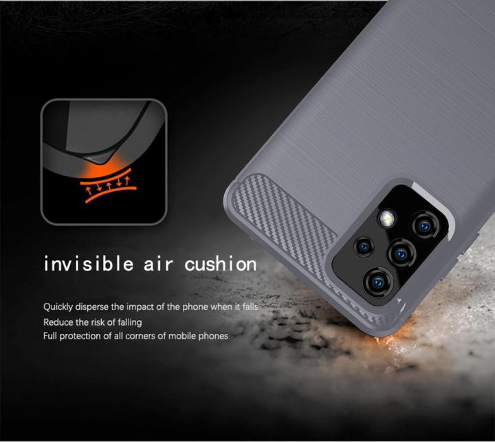 Actual product image Cadorabo TPU Ultra Slim carbon stainless steel Combi Cover (Samsung Galaxy A72 5G)
