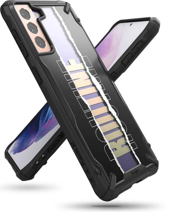 Ringke Fusion X Design Custodia in PC resistente con paraurti in TPU per Samsung Galaxy S21+ 5G (S21 Plus (Samsung Galaxy S21+)