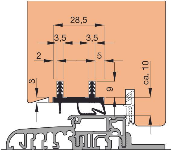 Actual product image Goll Door sill seals S 13110