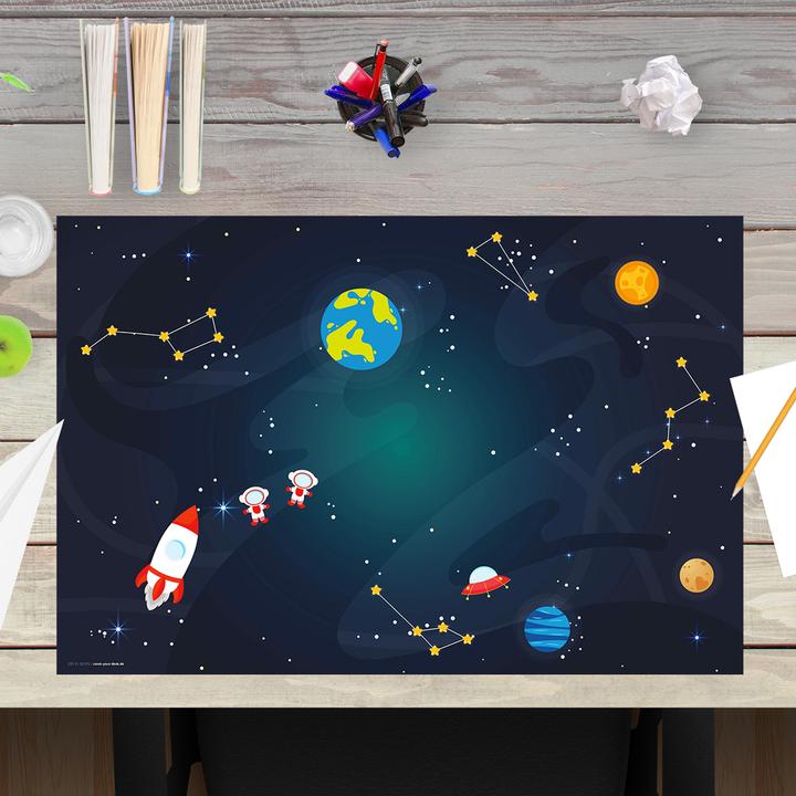 Produktbild CoverYourDesk Schreibtischunterlage Weltraumabenteuer (60 x 40 cm)