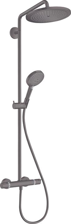 hansgrohe Croma Select S 280 Air 1jet Showerpipe Ditto: with EcoSmart : Colour - Brushed Black