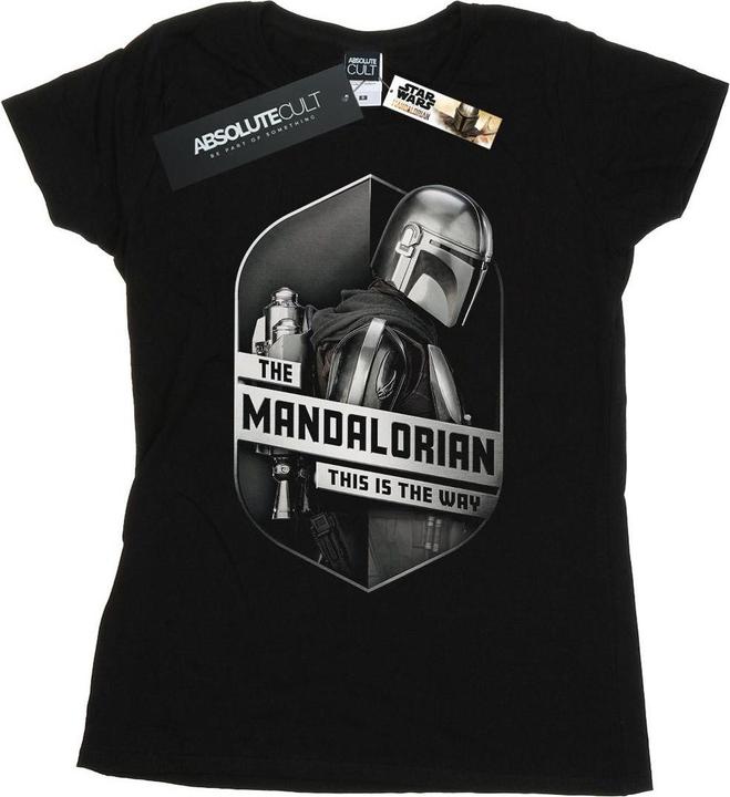 Image du produit Star Wars - T-shirt THE MANDALORIAN THIS WAY MANDO SHIELD - Femme (XXL)
