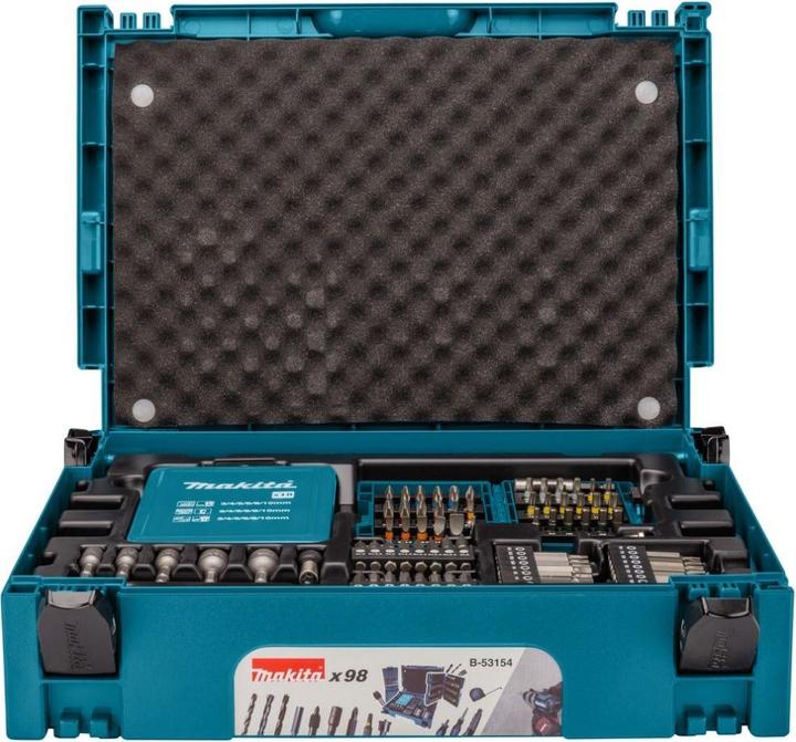 Productafbeelding Makita B-53154 Boor/schroevendraaier bitset 98 stuks in Mbox1
