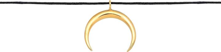 Immagine prodotto Elli Collana Choker Nylon Mezza Luna Sickle Argento 925 (Argento 925, Nessuna pietra preziosa, Nylon, 36 cm)