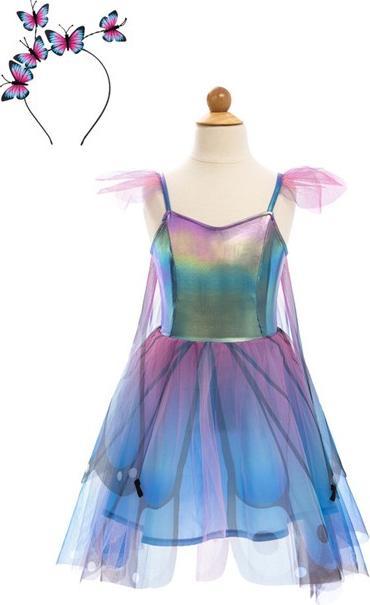 Great Pretenders Blue butterfly twirl dress with wings and headband