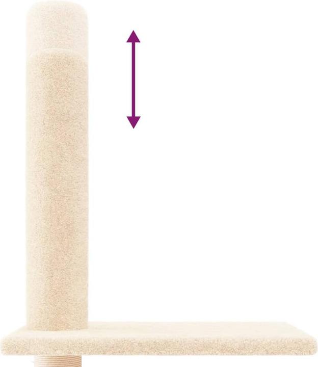 Image du produit VidaXL Kratzbaum Deckenhoch Creme 250,5-276,5cm Katzenbaum Katzenkratzbaum (276.50 cm, Crème)