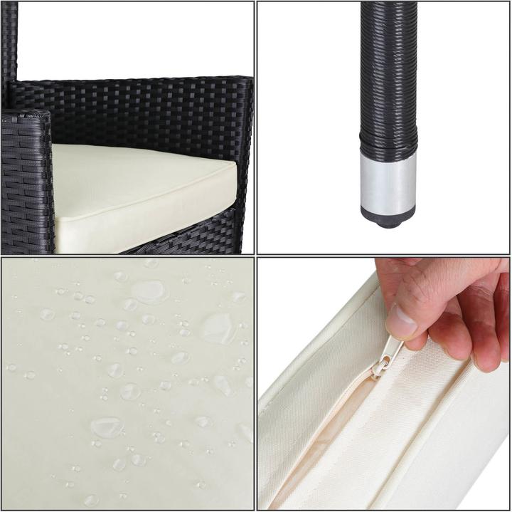 Image du produit Casaria Chaises de jardin en polyrotin