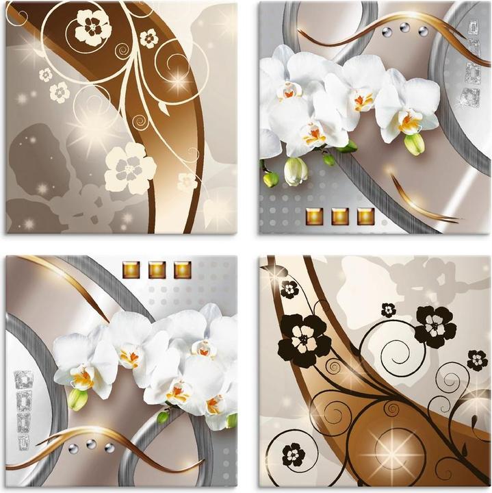Immagine prodotto Artland Girelle marroni con fiori. Orchidee U1OJ (40x40 cm)