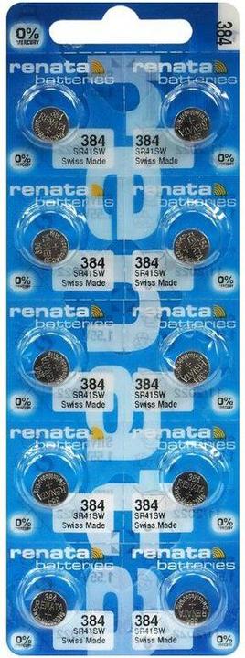 Actual product image Renata 384 / SR41SW - 10 button cells (10 pcs., LR41, 45 mAh)