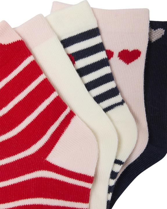 Immagine prodotto Vertbaudet 5er-Pack Mädchen Socken mit Herzen (Confezione da 5 pezzi, 35, 38)