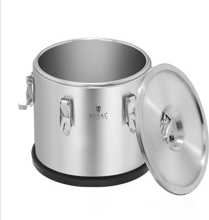 Produktbild Royal Catering Thermobehälter Thermobox Warmhaltebehälter Speisen Edelstahl 15 L Stapelbar (15 l)