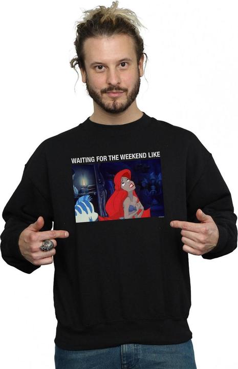 Actual product image Disney Mens The Little Mermaid Waiting For The Weekend Sweatshirt (M)