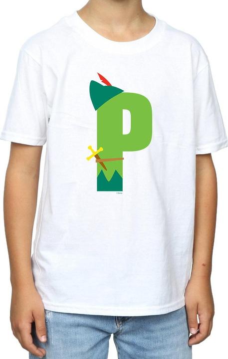 Actual product image Disney Boys Alphabet P Is For Peter Pan T-Shirt (140, 146)