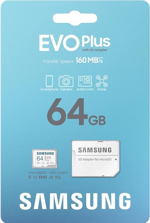 Immagine prodotto Samsung EVO Plus (64 GB, microSDXC, U1, UHS-I)