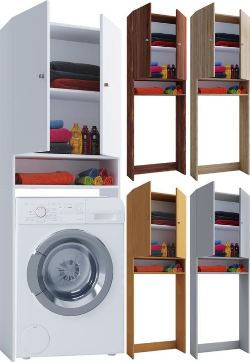 Actual product image VCM Wooden Washing Machine Cabinet Overmount Lona