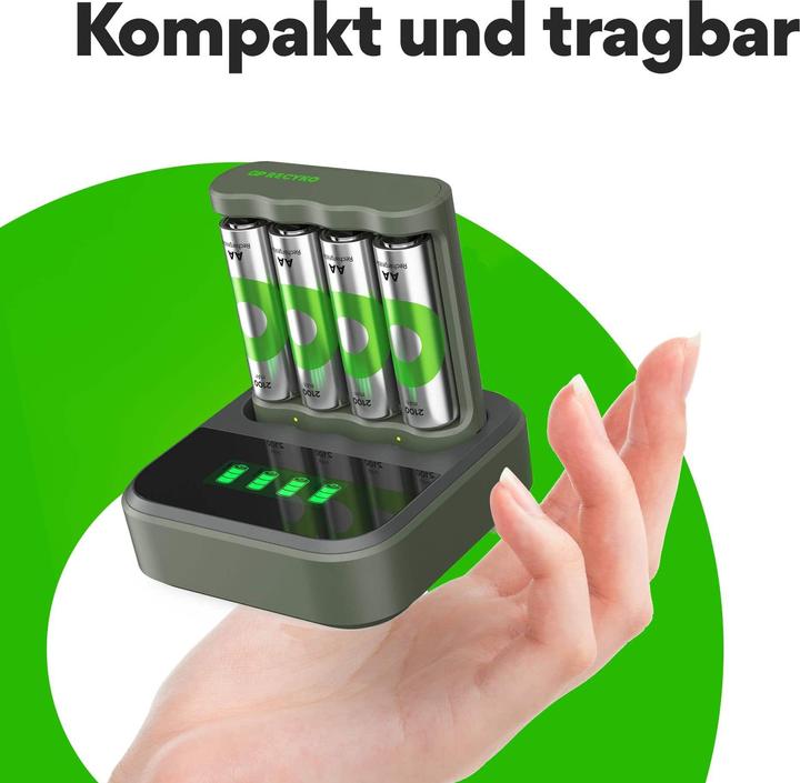 Produktbild GP Batteries Battery Recharger (1 Stk., AA, 2100 mAh, Ladegerät inkl. Akku)