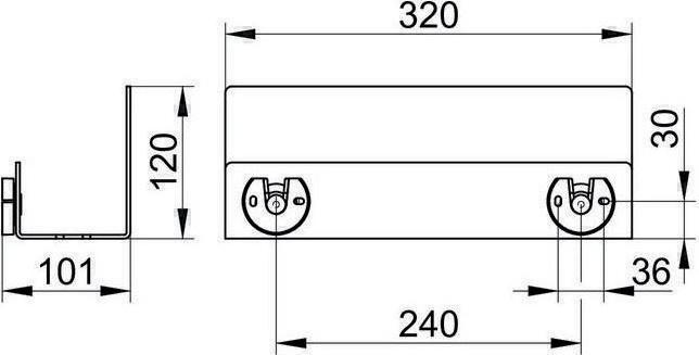 Actual product image Keuco shower shelf