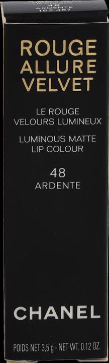 Produktbild Chanel Rouge Allure Velv Lumin Matte Lip No 48 (48 Ardente)