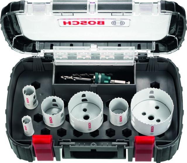 Actual product image Bosch Professional Zubehör 9-piece electrician set, 4 hole saws Progressor for Wood&Metal (19 mm, 25 mm, 38 mm, 44 mm, 83 mm, 68 mm)
