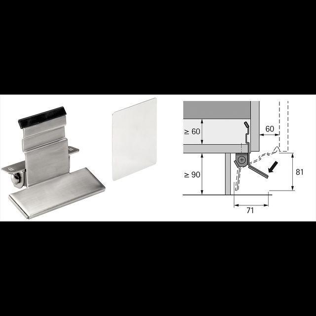Image du produit Hettich Edelstahl Fusspedal Pull für Auszugs-Abfallsysteme