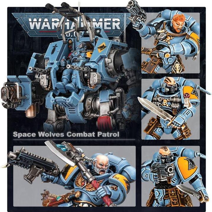 Immagine prodotto Games Workshop Warhammer 40.000 - Pattuglia di combattimento dei Lupi Spaziali (Materiale sintetico)
