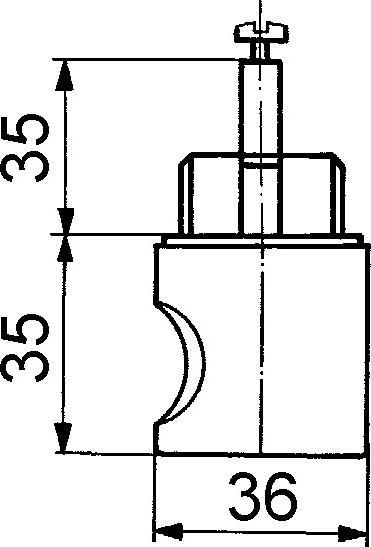 Produktbild Heusser Zylinderolive 3413.2 (Türgriff)
